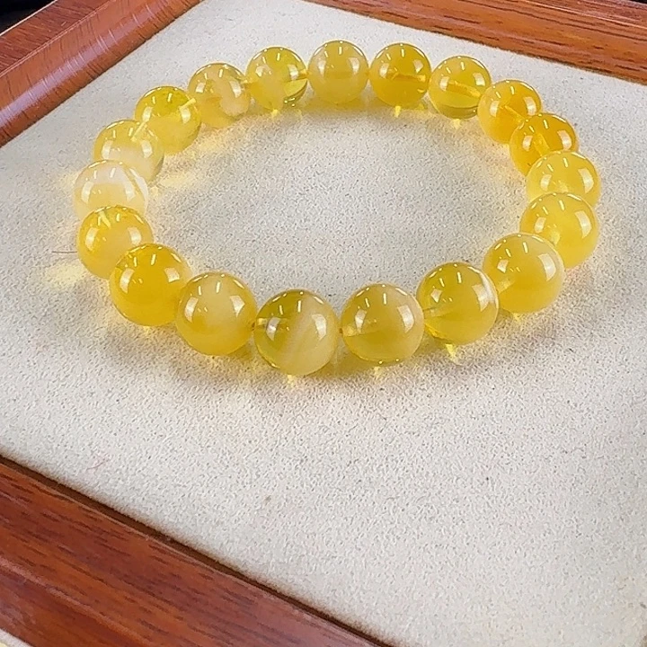 手链蜜蜡未镶嵌圆珠 直播间福利 蜜蜡手串