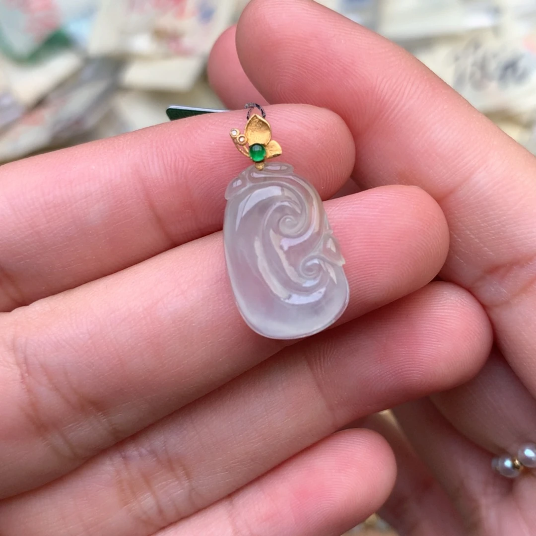 【闪购商品】18K金镶嵌挂件翡翠一