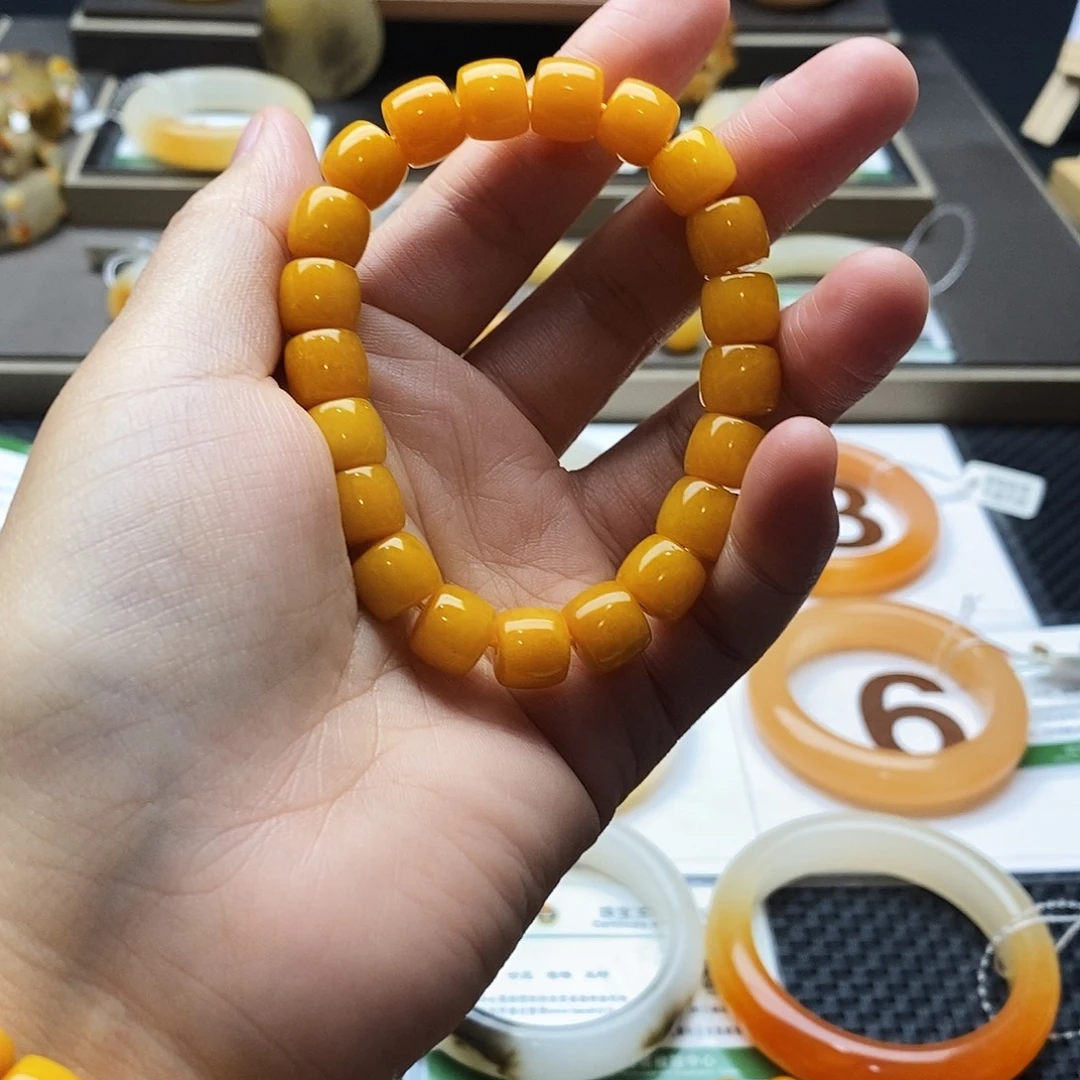 石英质玉（黄龙玉）未镶嵌手镯