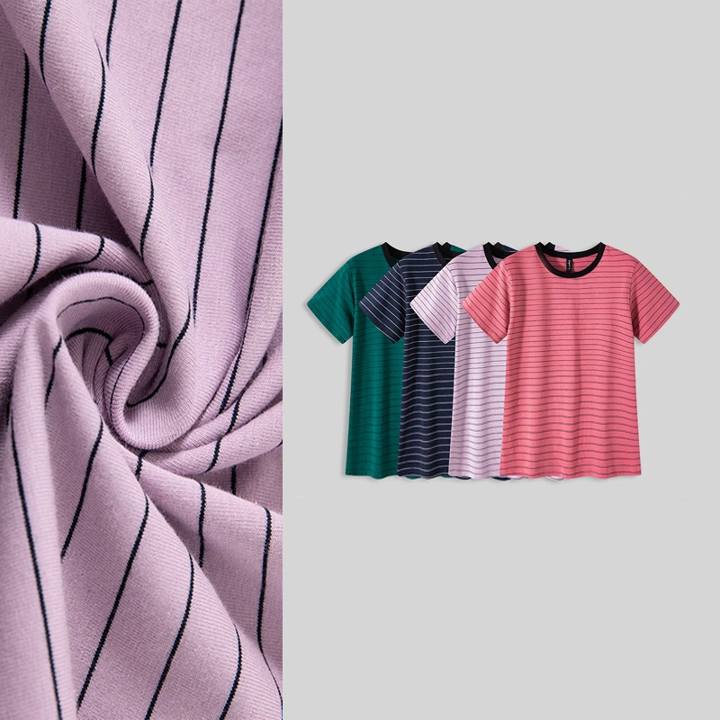 侧边不对条【25153#】春夏女款宽松休闲显瘦圆领打底百搭条纹短袖