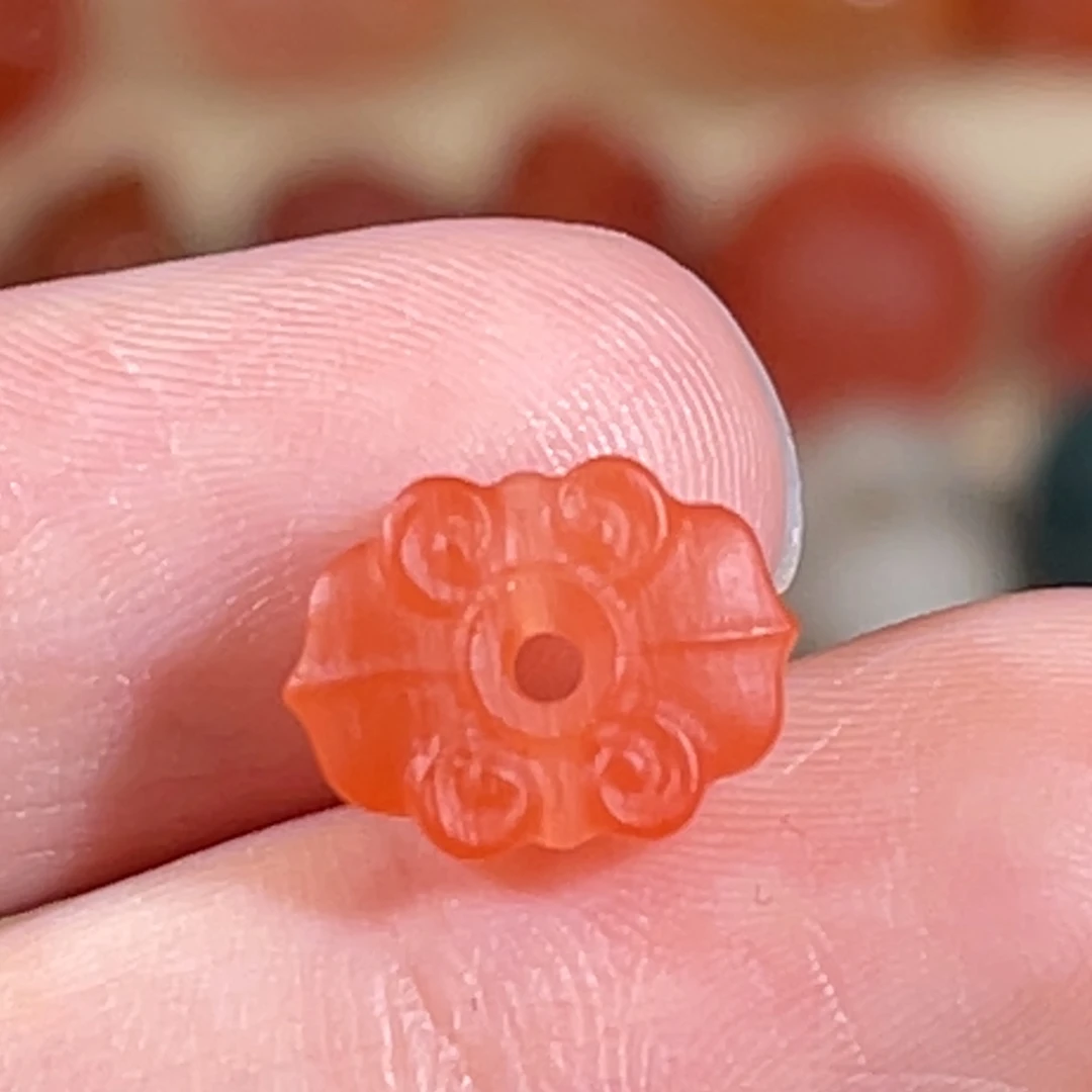 南红玛瑙未镶嵌如意背云3.9x5.3x2.2mm不退换