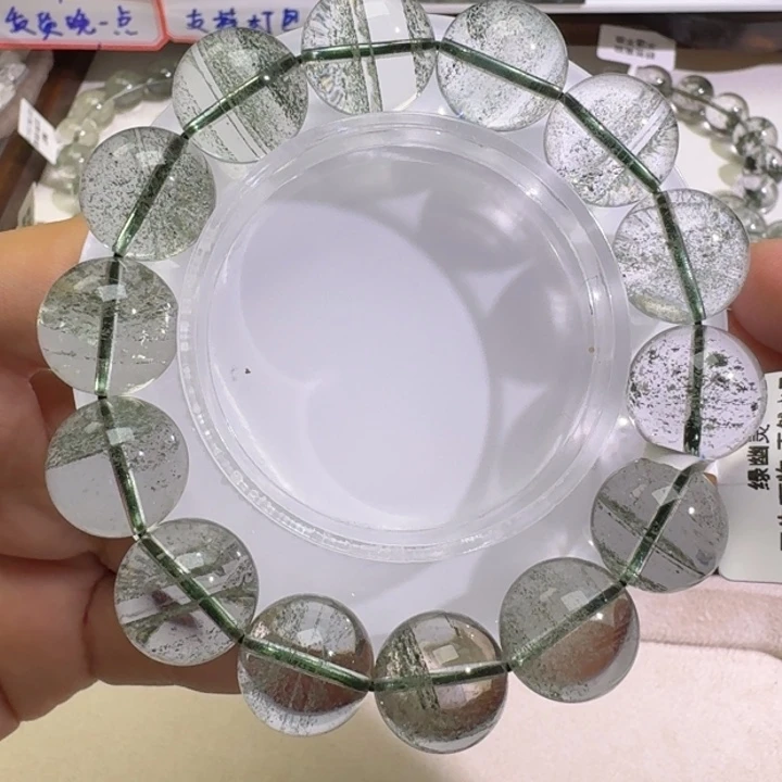 未镶嵌手链水晶巴西绿幽灵15.5mm