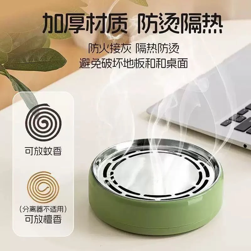 轻奢创意多功能蚊香盒新款带立体锯齿增加空气接触托盘防烫隔热盘