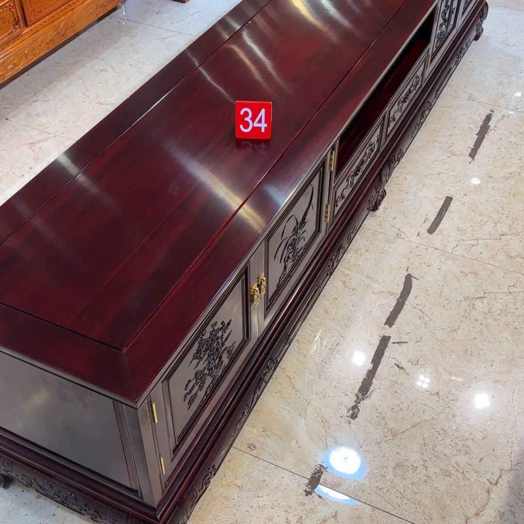 永***强黑酸枝木类柜类家具34号电视柜