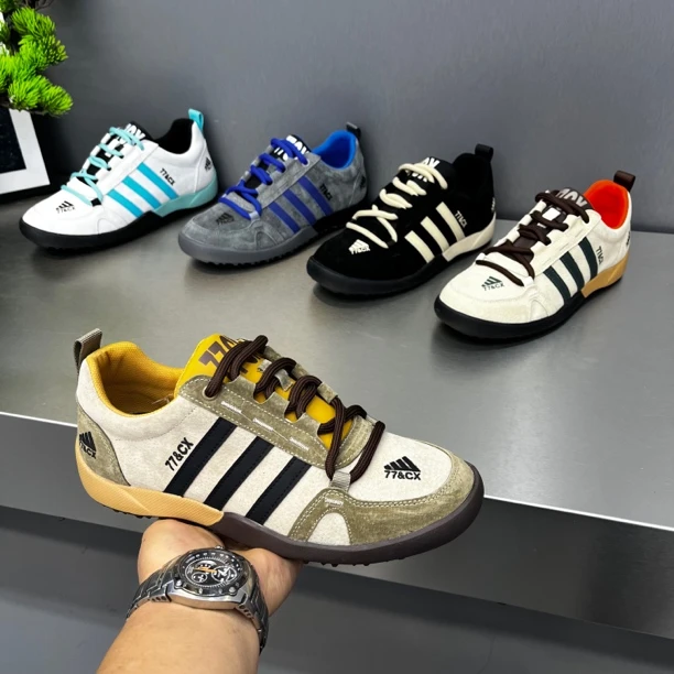 秋季舒适系带潮流时尚休闲鞋磨砂皮面透气百搭软底运动鞋通勤潮鞋