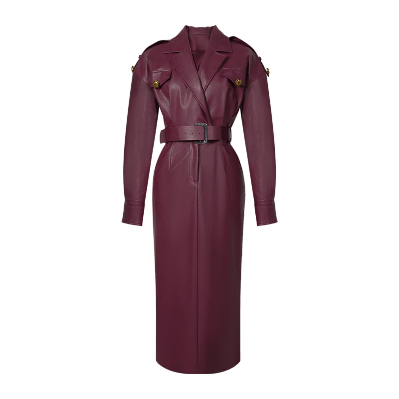 【十六定制】气质时尚安哥拉红时尚大衣女装连衣裙80340