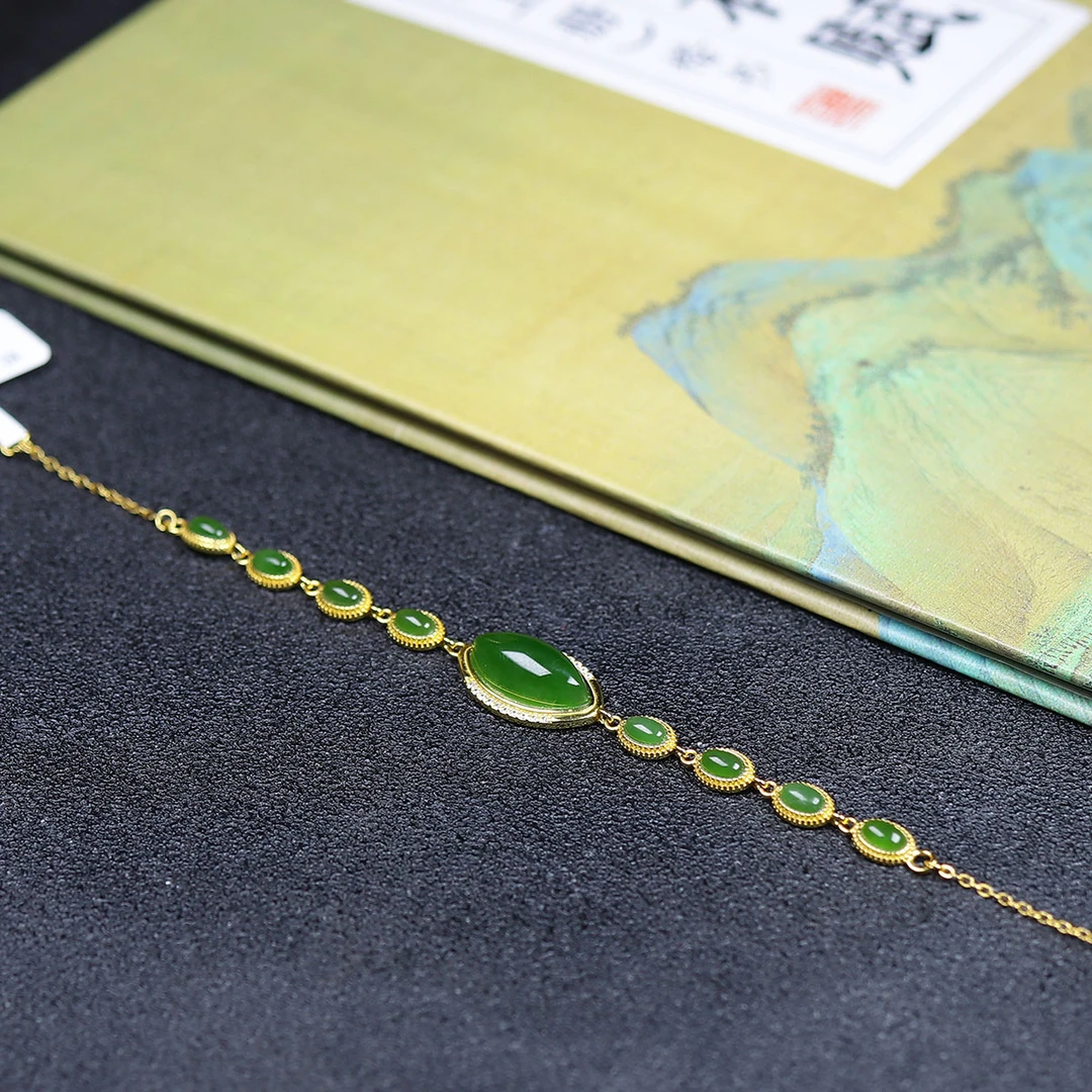 120716和田玉碧玉手链