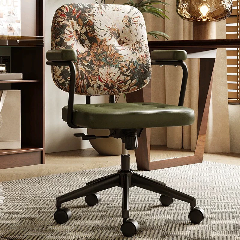 电脑椅子学习久坐靠背椅舒适办公椅书房椅卧室书桌真皮转转椅