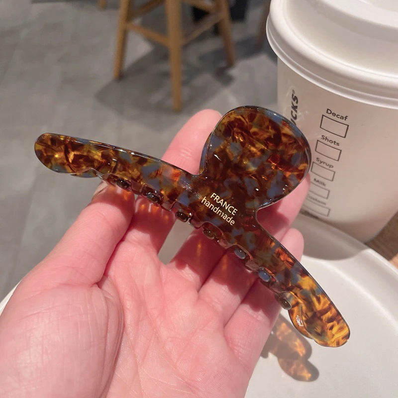 优雅小众气质发抓夹大号鲨鱼夹子头饰高级感网红醋酸发夹女后脑勺