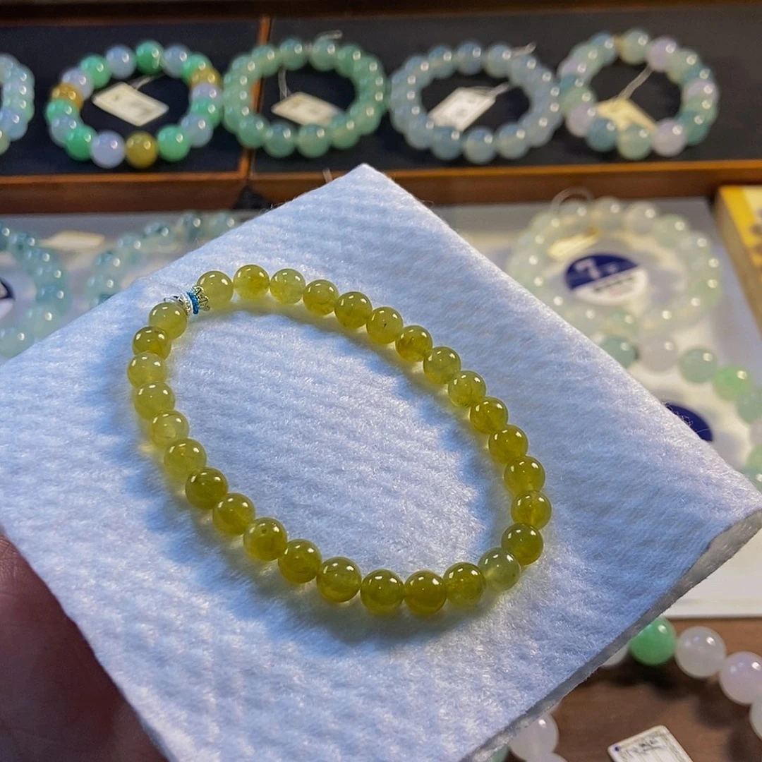 定制翡翠未镶嵌翡翠手串卡6+