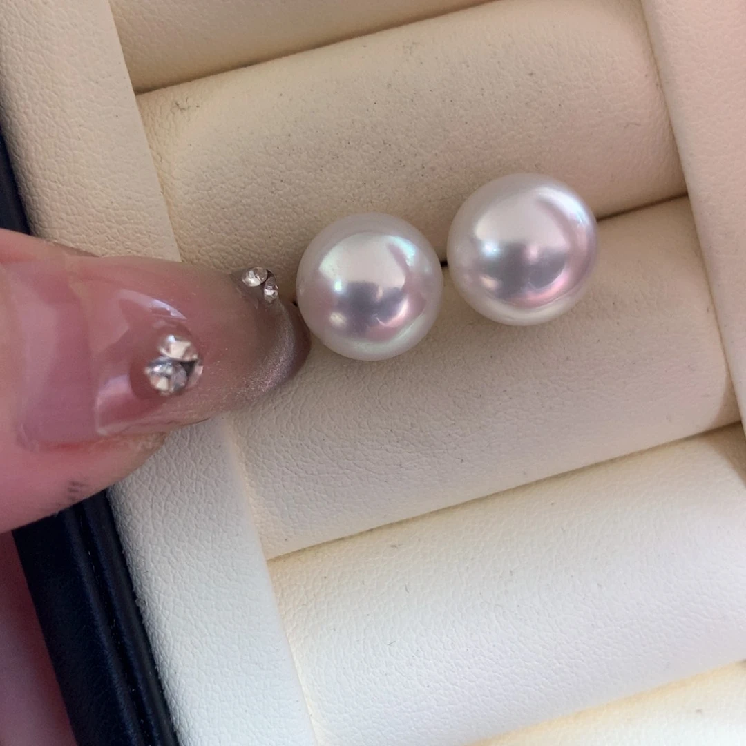 海水珍珠耳饰18K金镶嵌