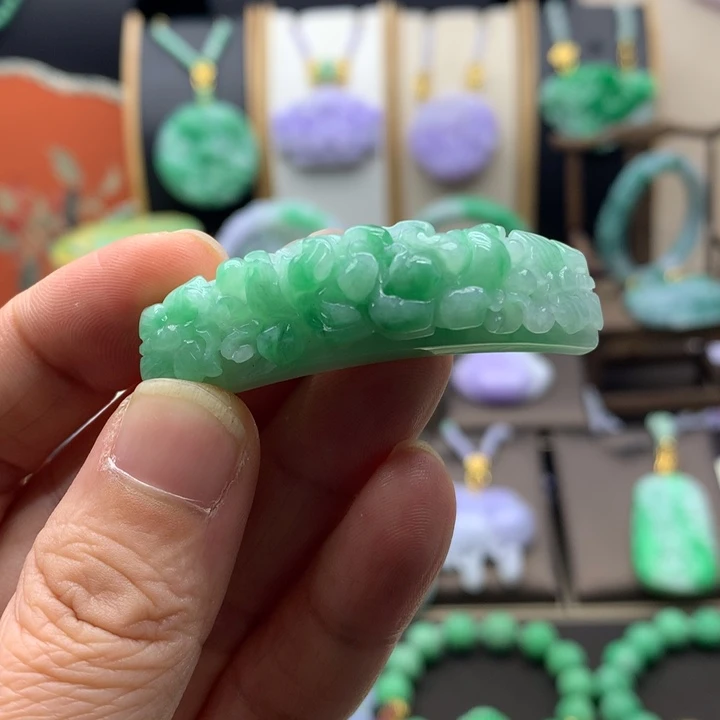 翡翠未镶嵌手链翡翠手牌