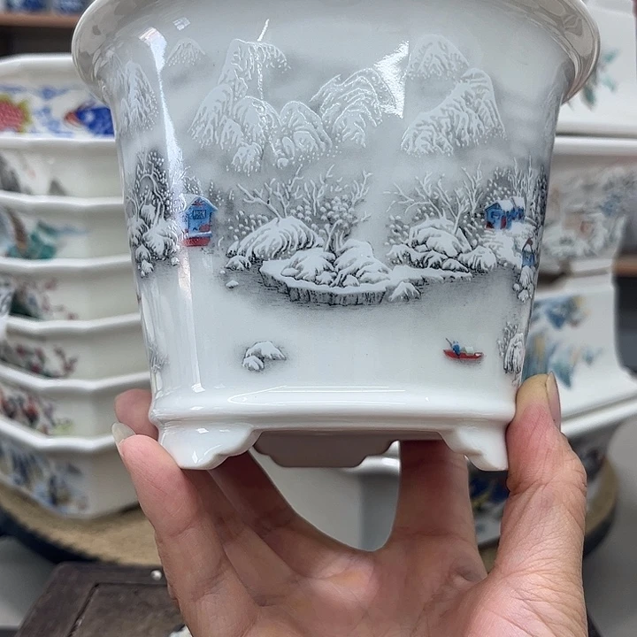 兴***锦内直径的12-10一只花盆