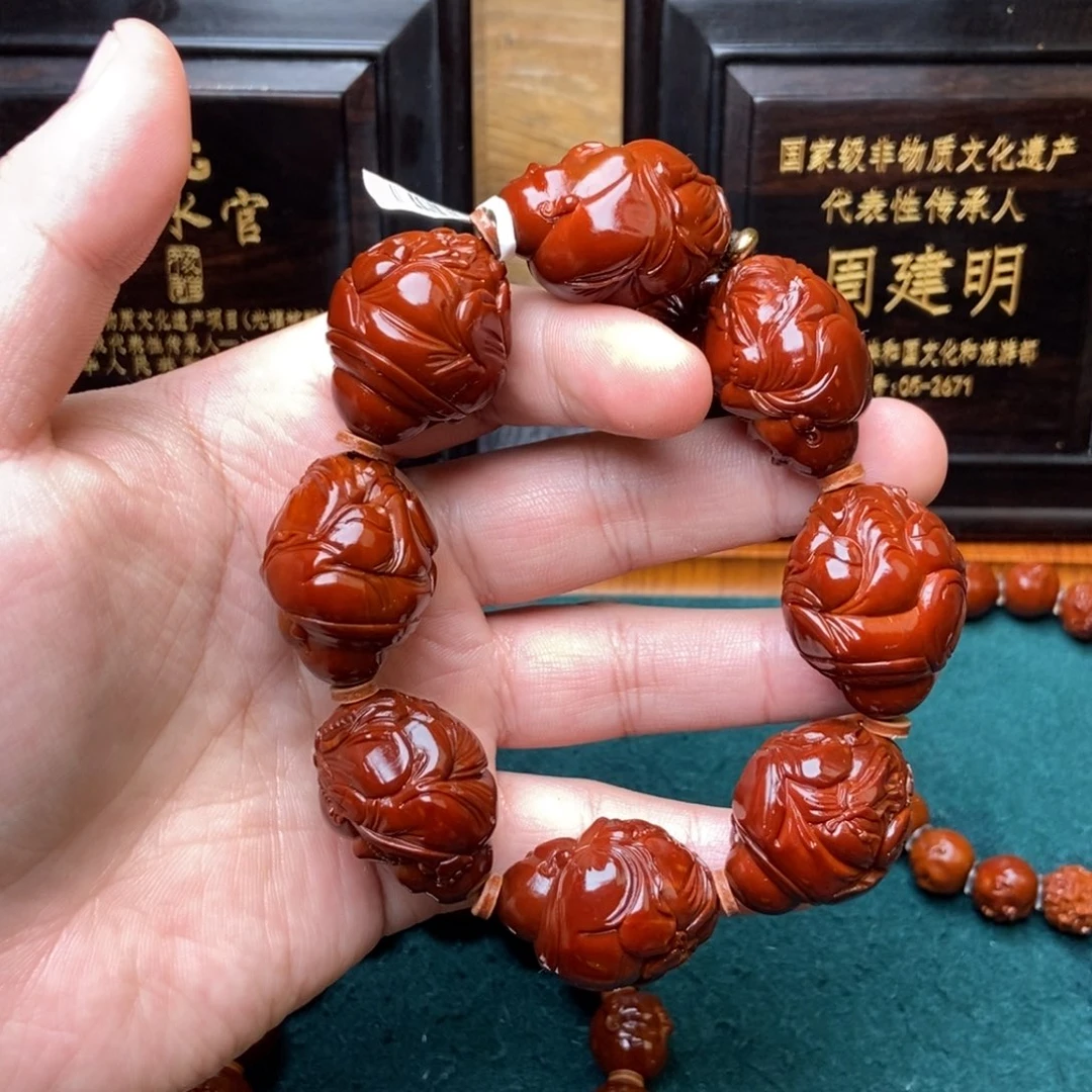 手串橄榄核圆*元八大弥勒