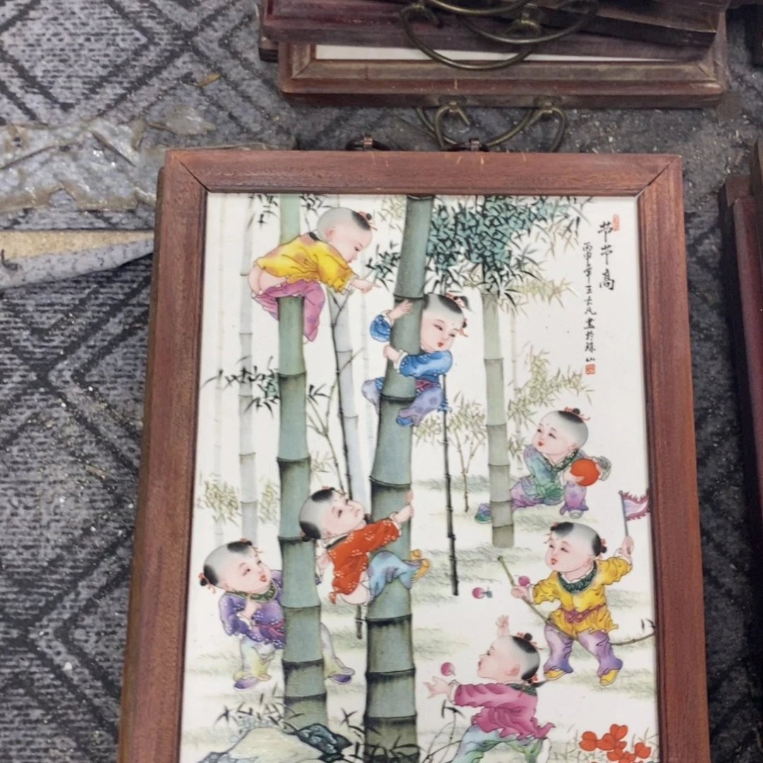 瓷片37*28*1景德镇瓷板画柴窑烧制