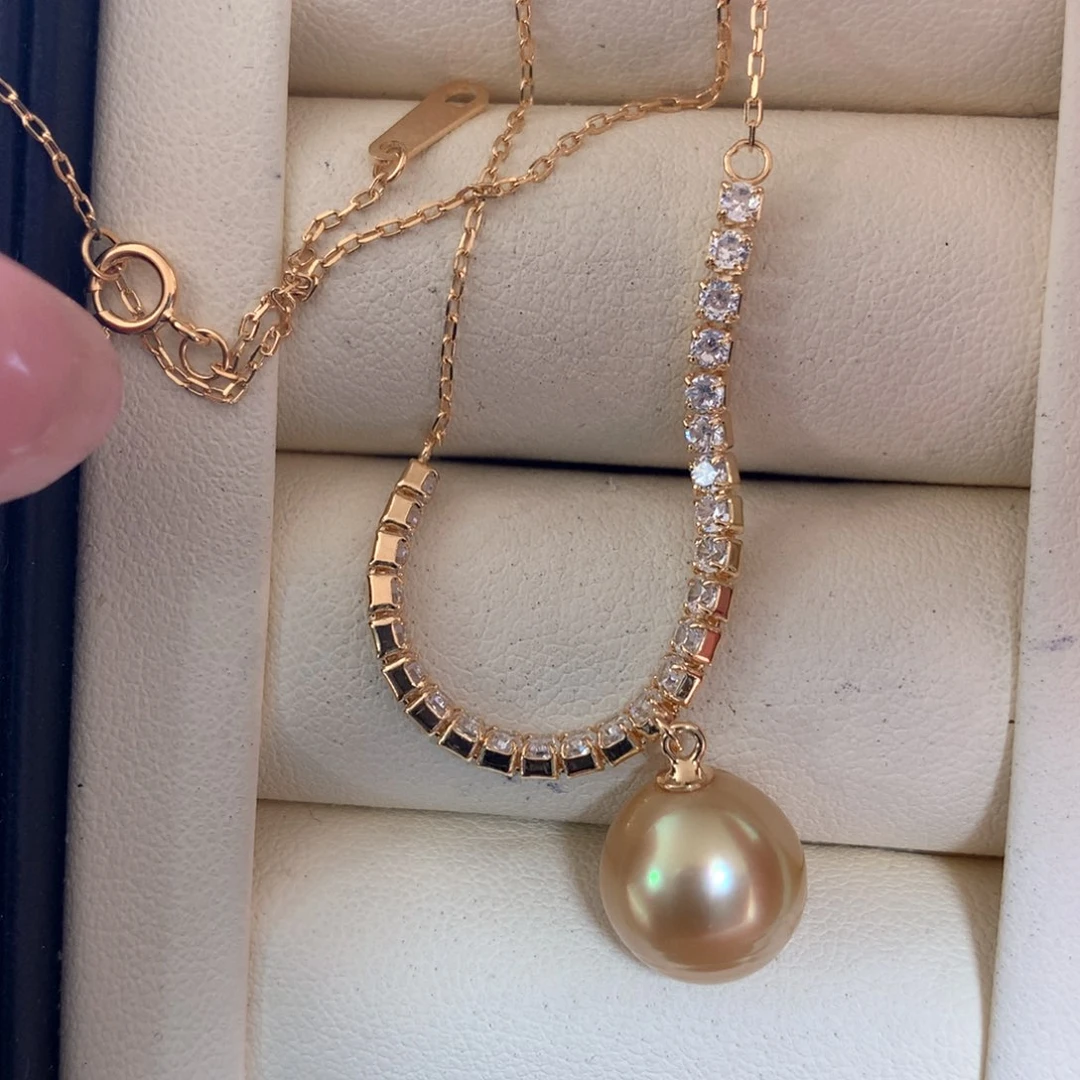 颈饰银S925镶嵌海水珍珠