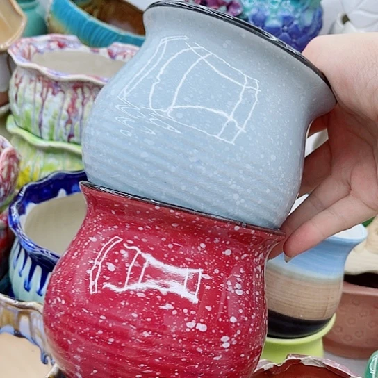 多肉绿植陶瓷花盆9.9包邮