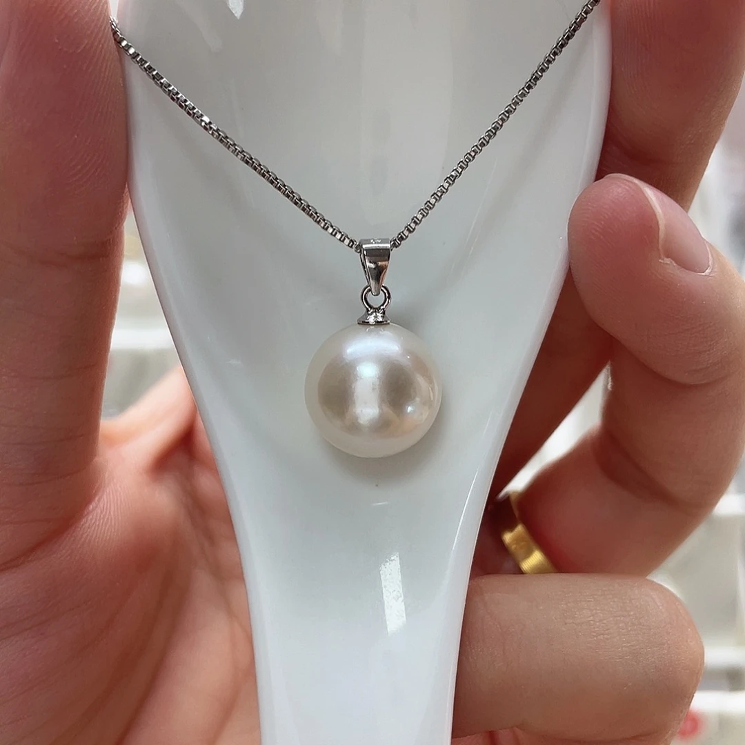 颈饰银S925镶嵌淡水珍珠赠链