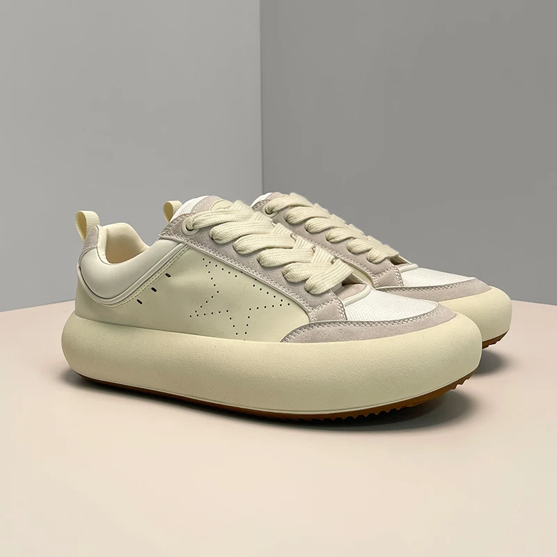 2025年秋季季新款星星鞋厚底增高休闲板鞋大头鞋小众潮流面包鞋