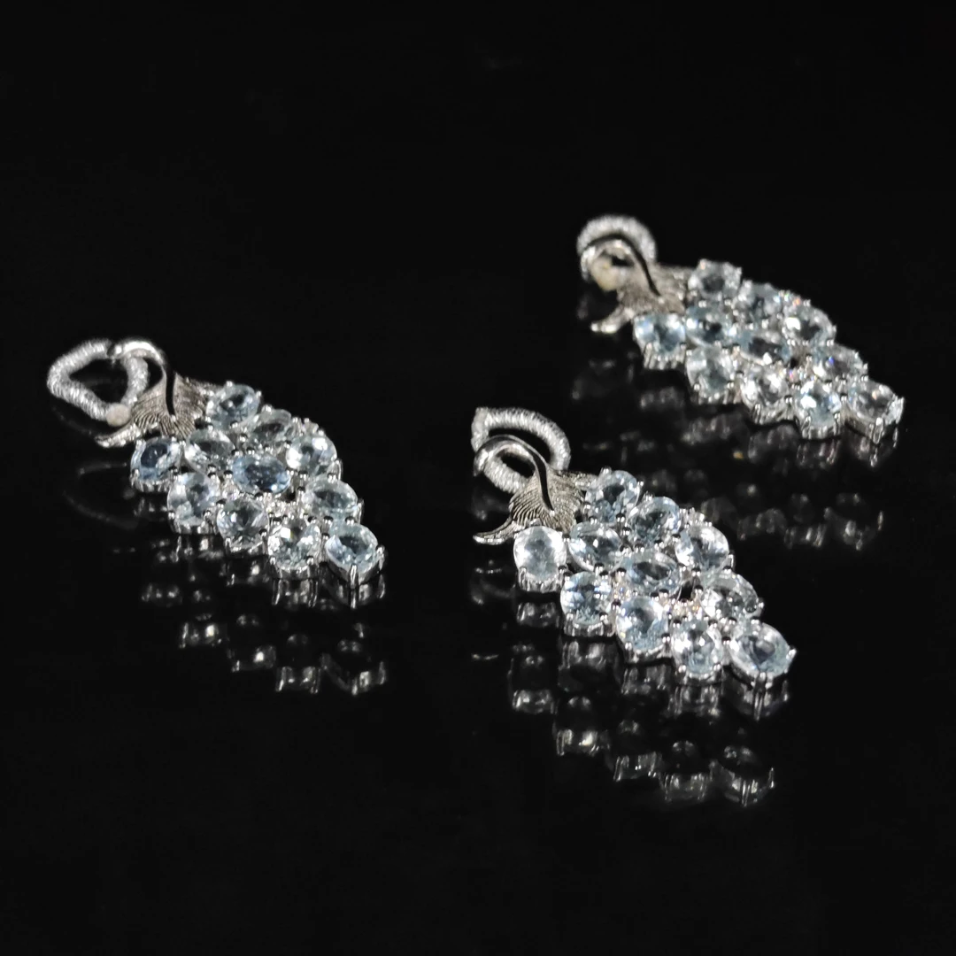 【书记甄选】天然海蓝宝吊坠 多样性发一件 3716AX