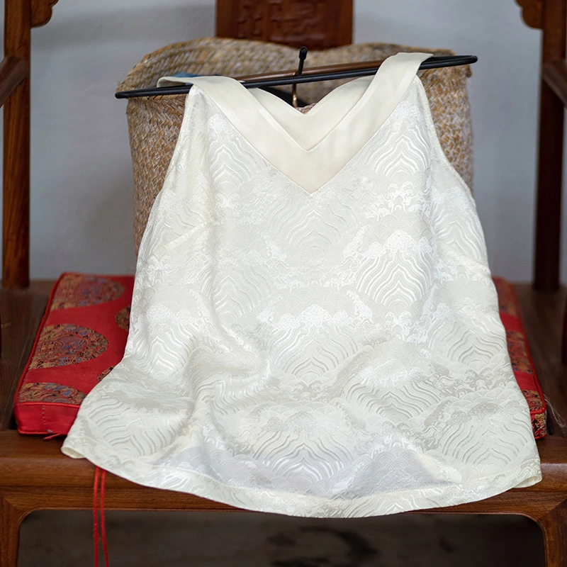 youyuansu/幽元素原创女装白色时尚百搭女士夏季复古背心