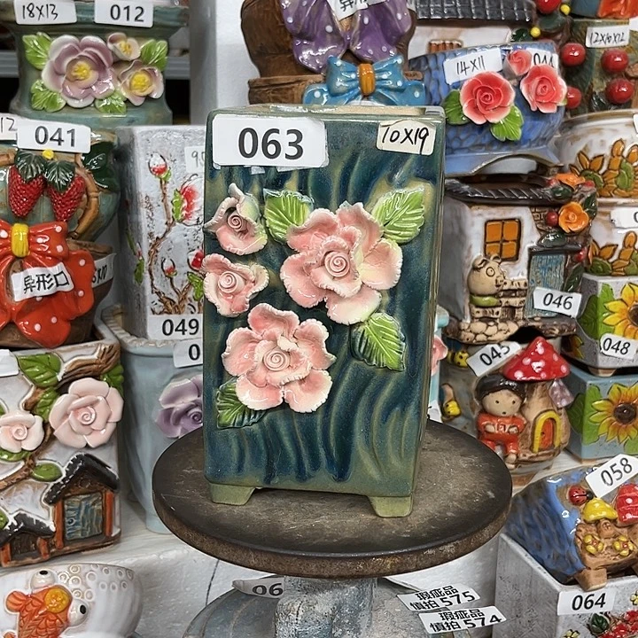 紫砂花盆粗陶材质多肉花盆
