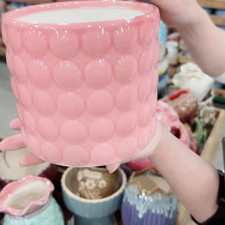 有孔.凑满10元发货多肉陶瓷花盆！