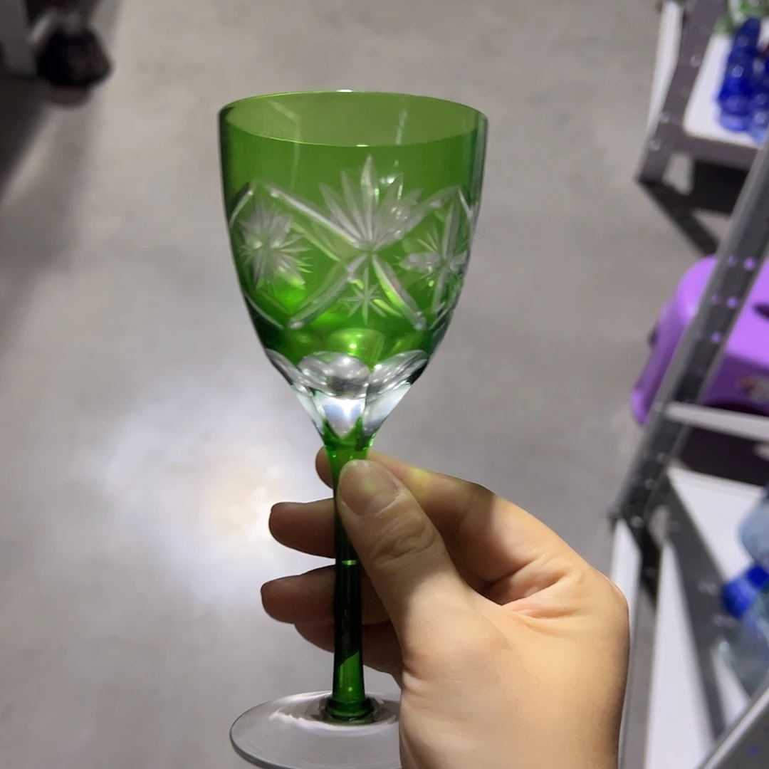 水晶玻璃高脚款微瑕一个