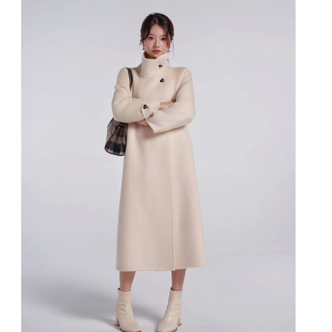 冬日暮色/co&sheng小个子定制双面羊毛大衣女外套秋冬轻奢立领