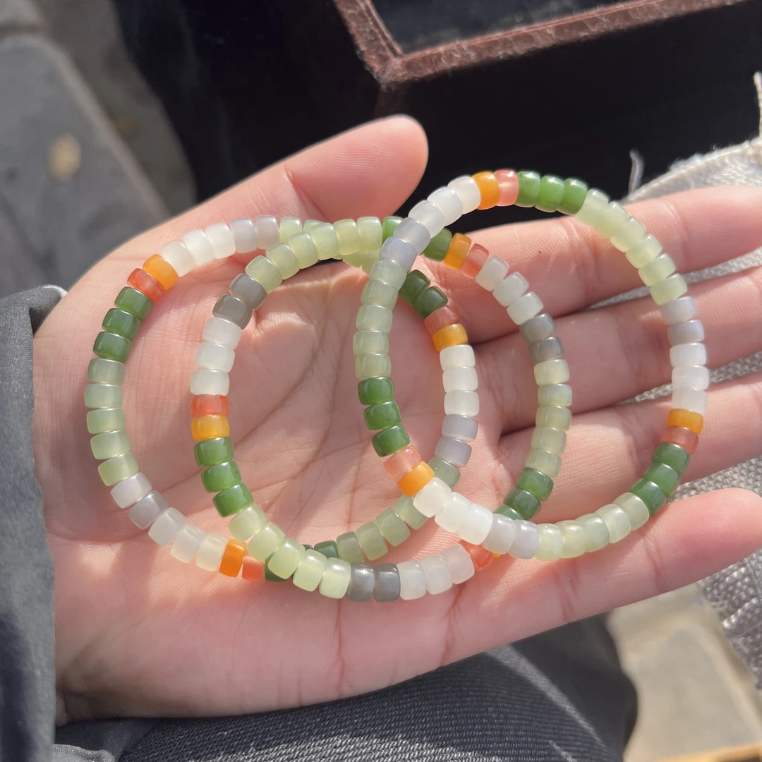 和田玉多宝药片手串多样性拍一发一