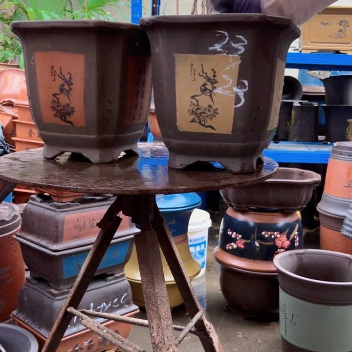 23黄切角四方+23红切角四方花盆