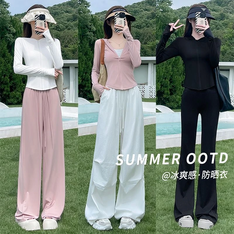 原纱防晒衣女新款外穿防紫外线冰丝紧身修身型透气防晒必备神器