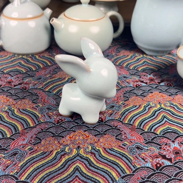 天青釉水小鹿茶宠