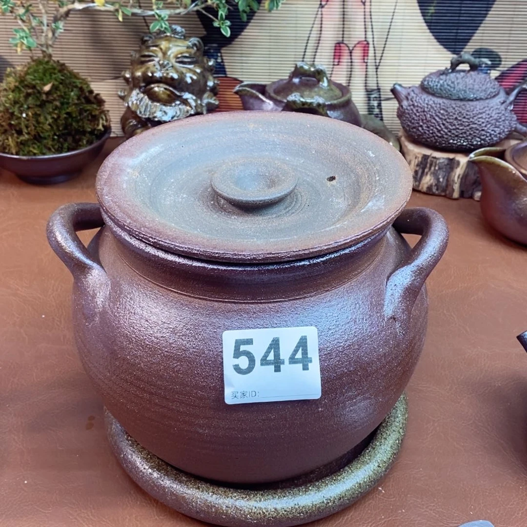 杯子柴烧粗陶烤茶罐一物一拍1.8