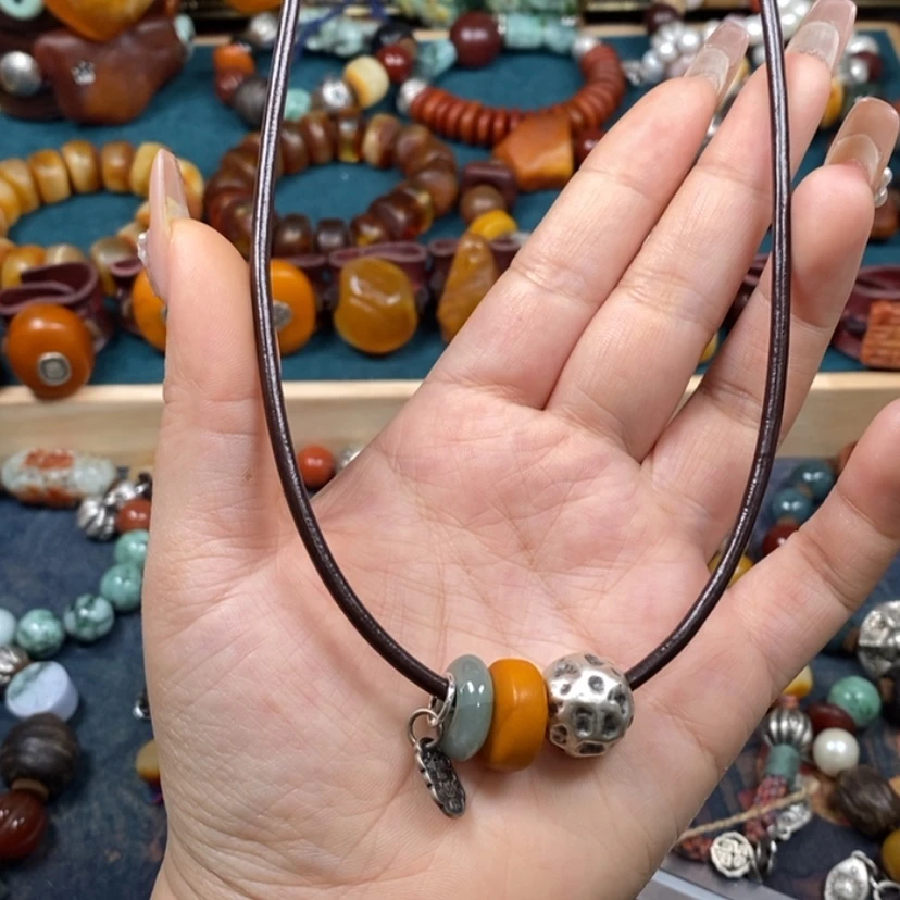 【闪购商品】蜜蜡颈饰未镶嵌项链