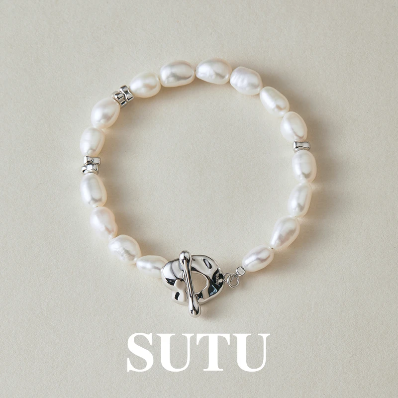 925银仿珍珠手链 拼接手链精致配饰女新款小众轻奢设计首饰