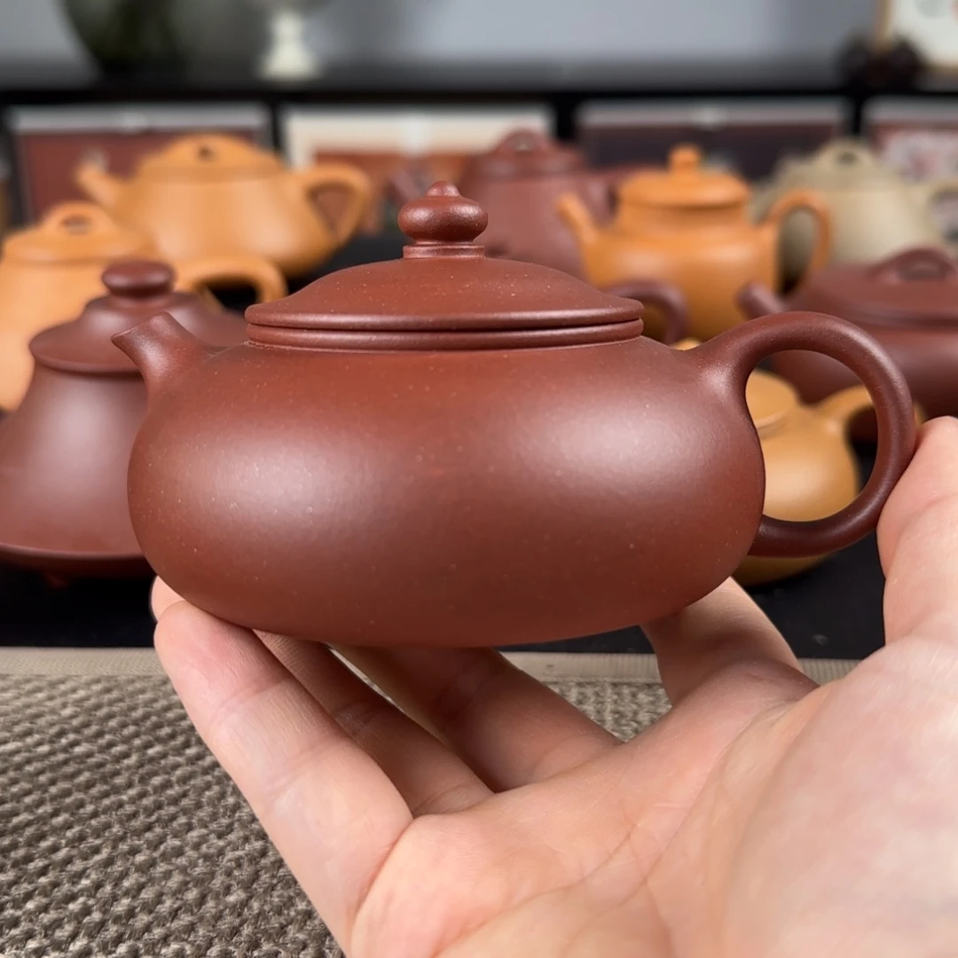 歇***里茶壶紫砂微瑕寒江