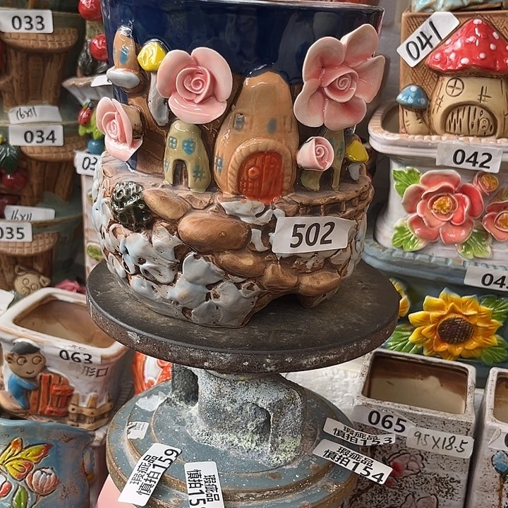 粗陶材质多肉花盆