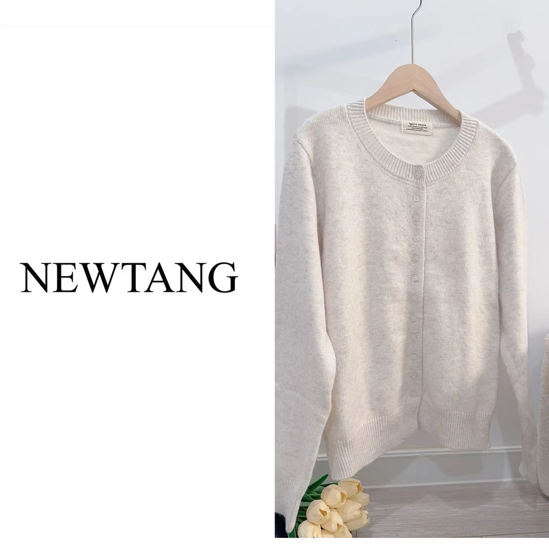 【方糖扣】212软耨慵懒风高级感毛衣 米色