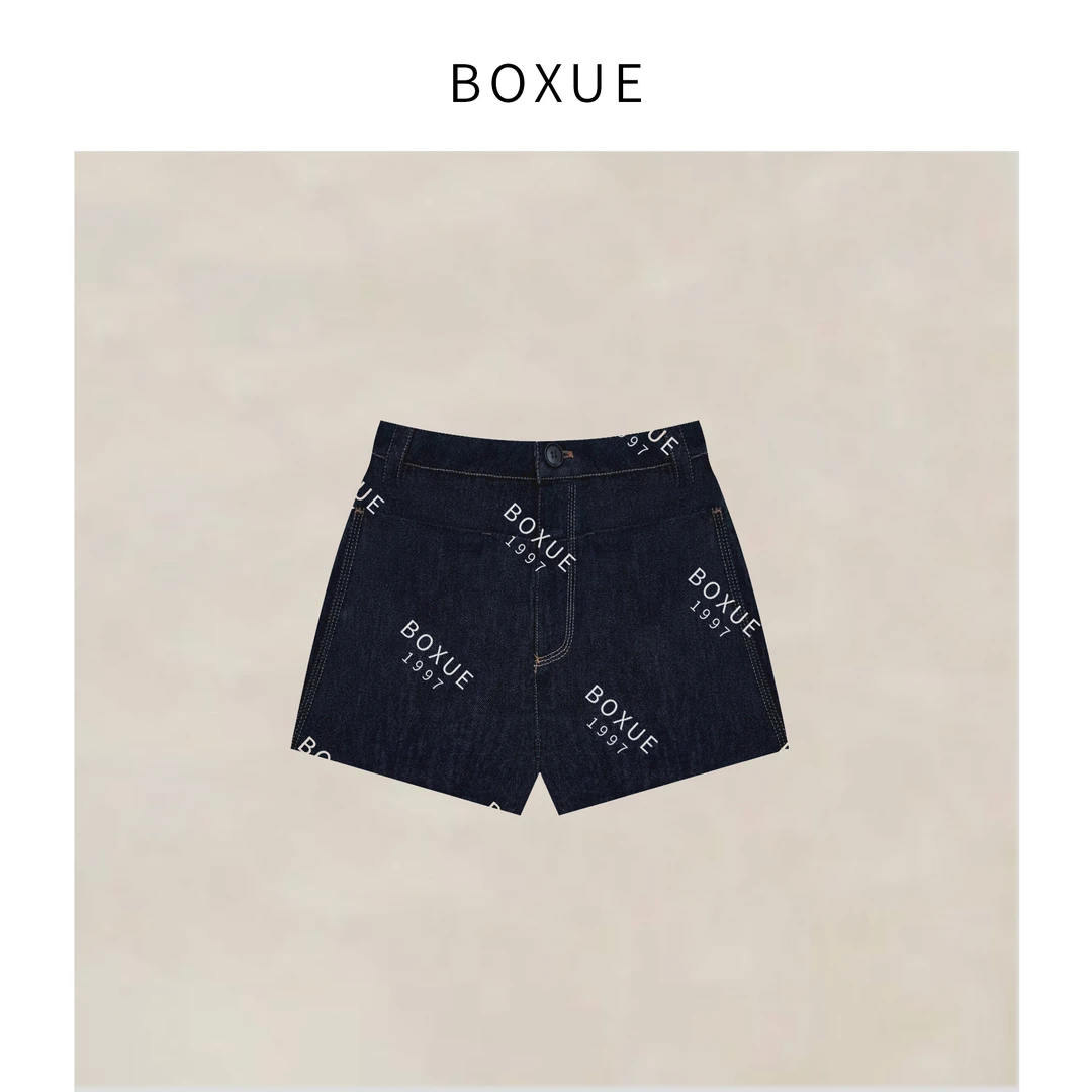 BOXUE “慢节奏” 2024新款牛仔时尚休闲短裤 裤子 #240402K93