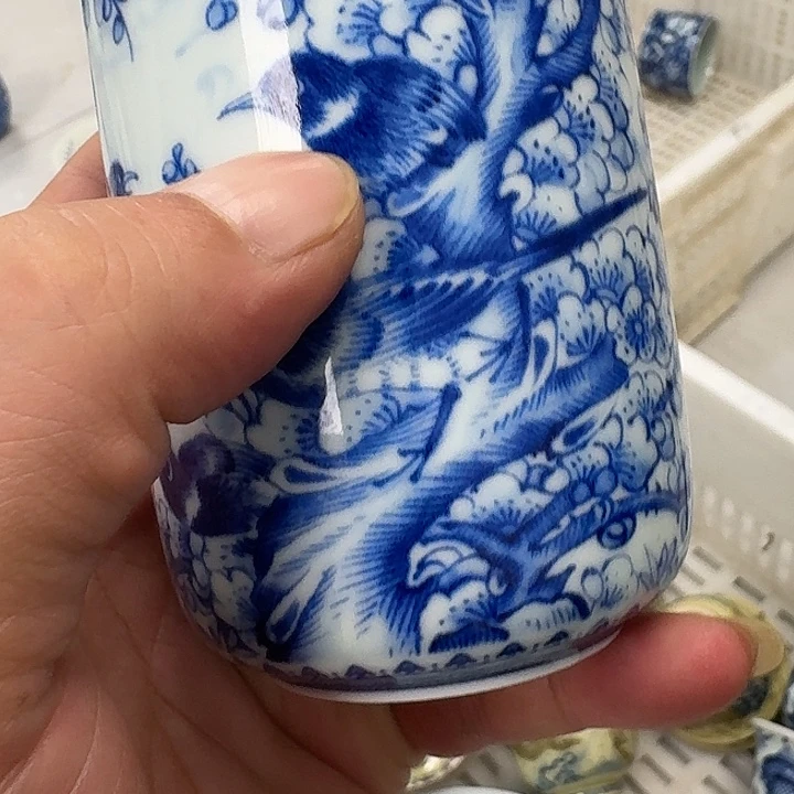 瓷片喜上眉梢可乐杯景德镇