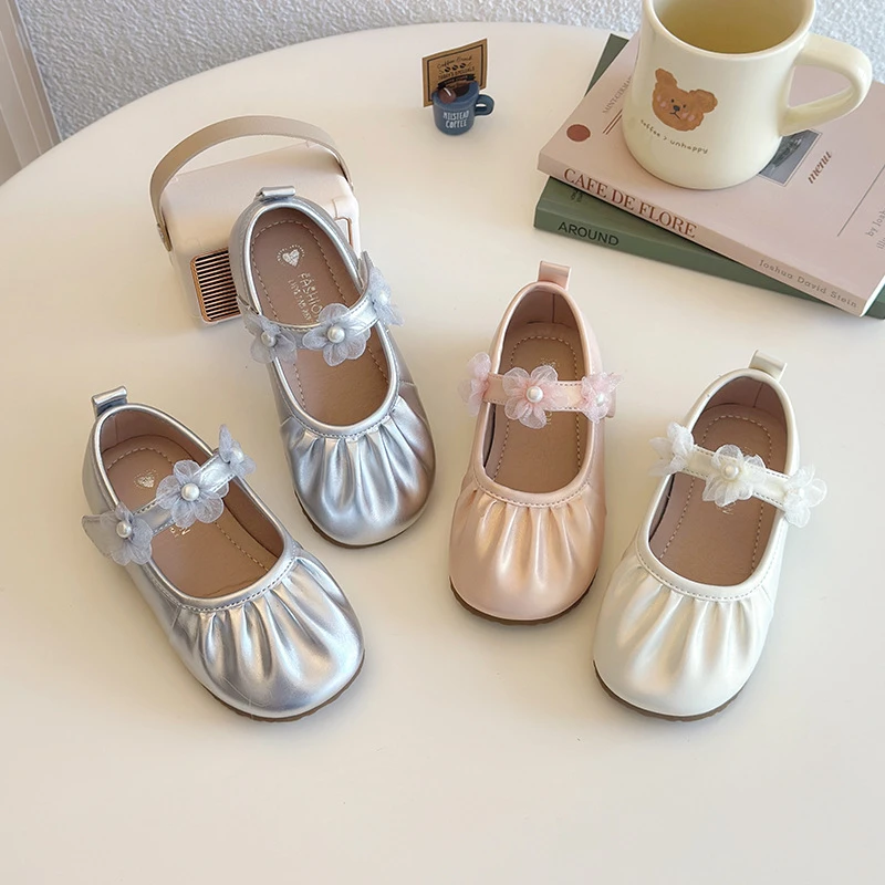 女童公主鞋春夏秋新款儿童小皮鞋软底小香风真皮女宝宝鞋瓢鞋