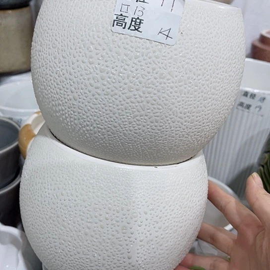 多肉绿植陶瓷花盆9.9包邮，有孔