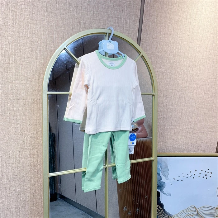 AJ083    宝宝米色秋衣套装