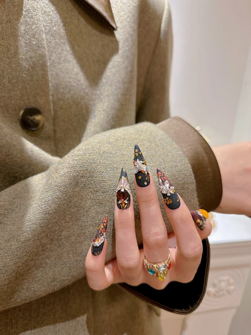 满饰纪|S346「」轻奢钻饰超闪穿戴甲手工穿戴甲堆钻