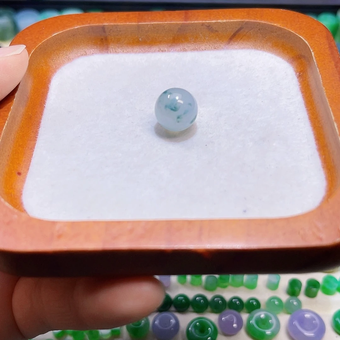 翡翠散珠卡11.8圆珠翡翠