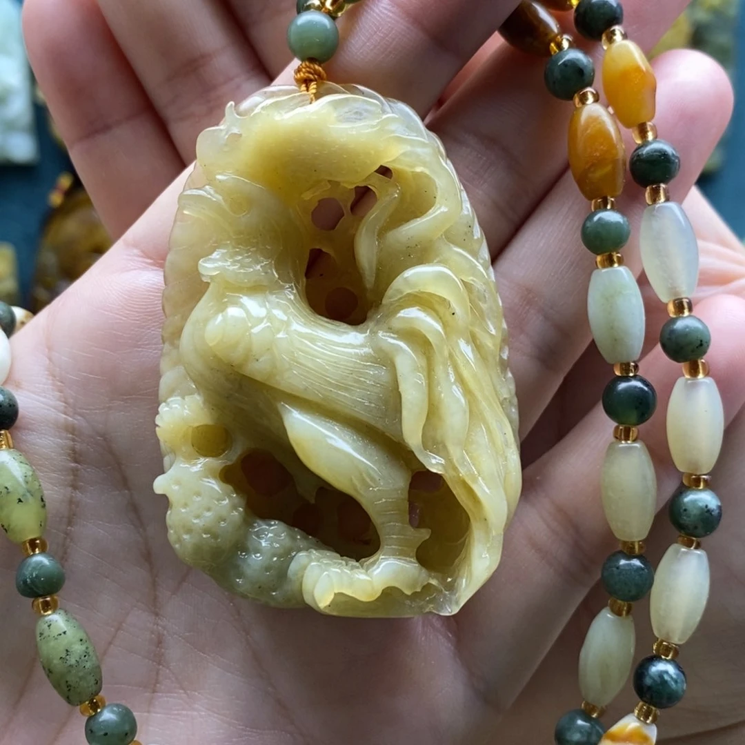 【闪购商品】岫玉未镶嵌颈饰鸡