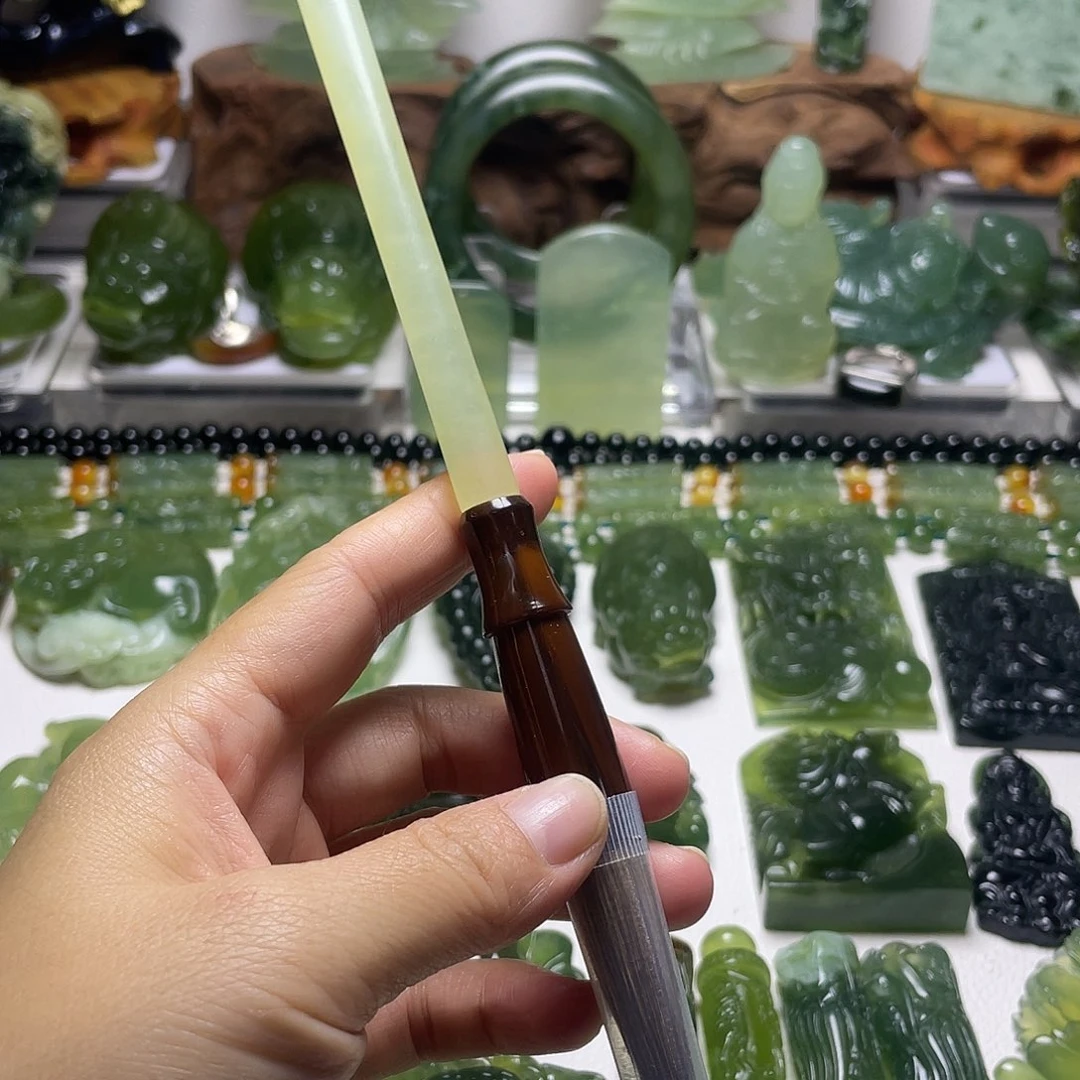 未镶嵌蛇纹石玉手把