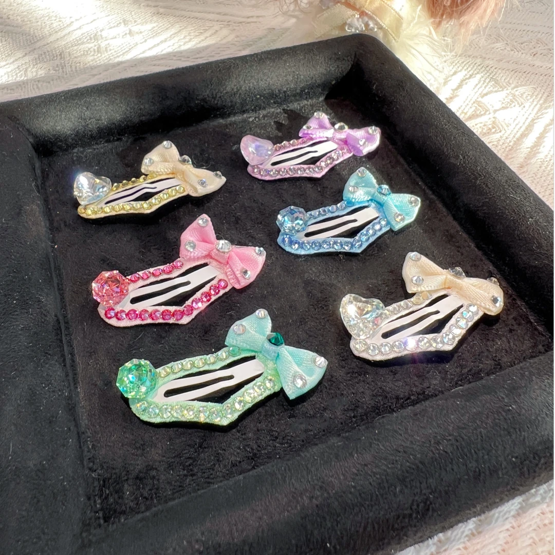 哆啦手作｜宠物爱心夹蝴蝶结萌宠头饰约克夏马尔济斯碎发夹发