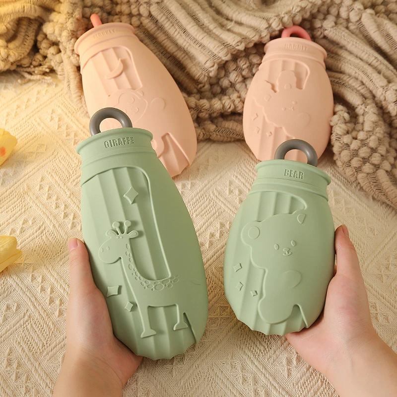 珊谷SG硅胶防摔便携家用热水袋注水暖手袋可微波炉加热杯子